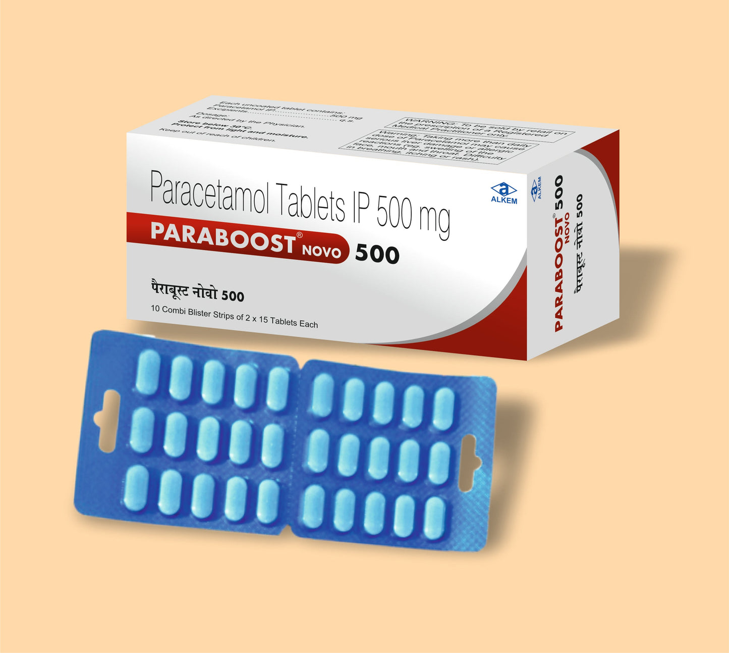 PARABOOST NOVO 500 TABLETS (15’S) ( Paracetamol 500 Mg ) by Alkem