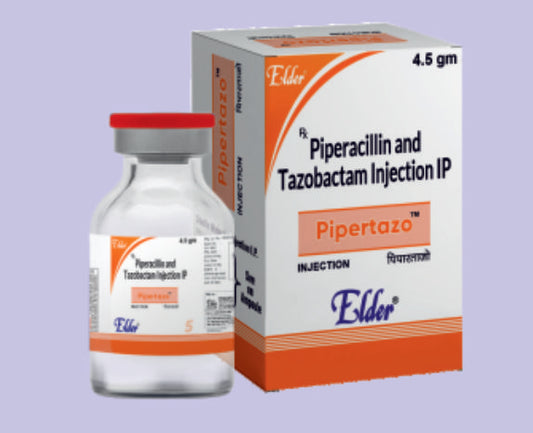 PIPERTAZO 4.5GM (WFI) (4GM/500MG) VIAL ( Piperacillin 4gm,Tazobactum 500mg ) by Elder
