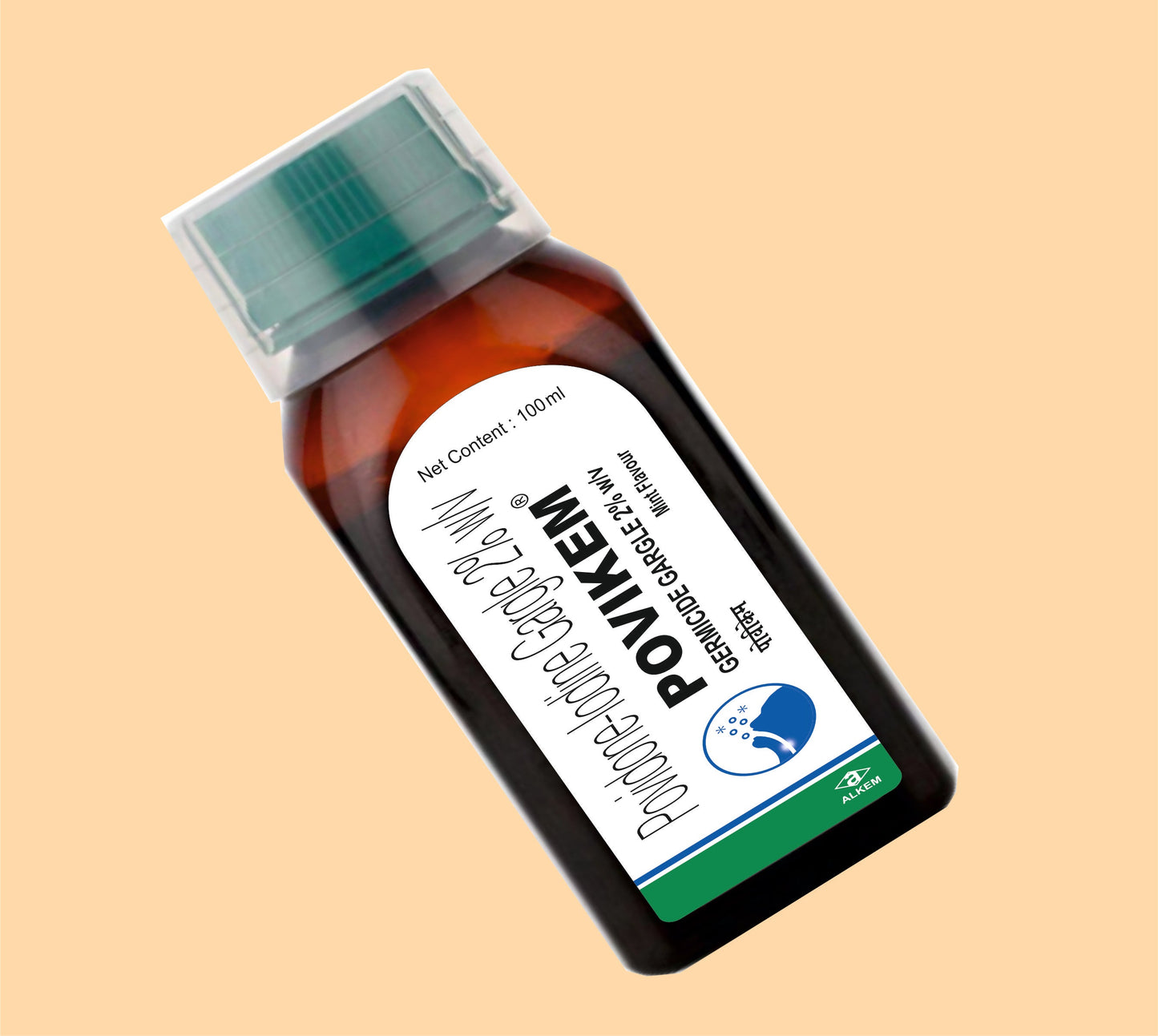 POVIKEM GARGLE (100ML) ( Povidone – Iodine Gargle ) by Alkem