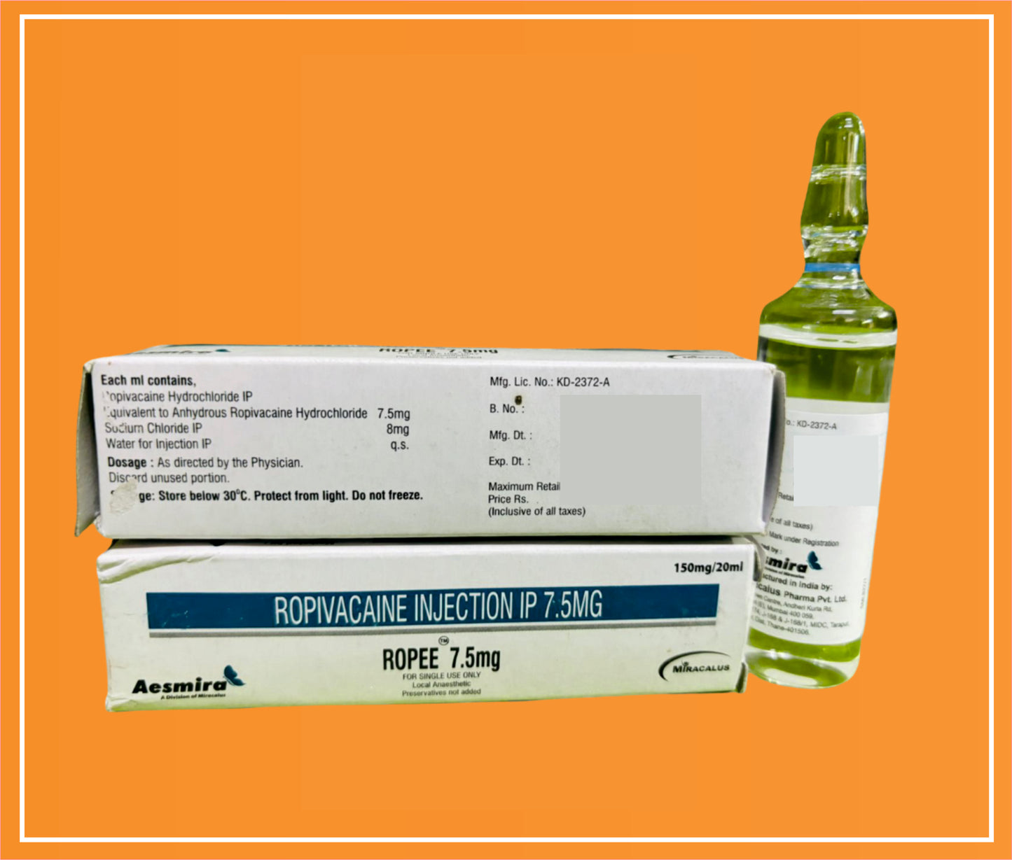 Ropee 7.5Mg ( Ropivacaine (7.5Mg/Ml) ) by Naprod