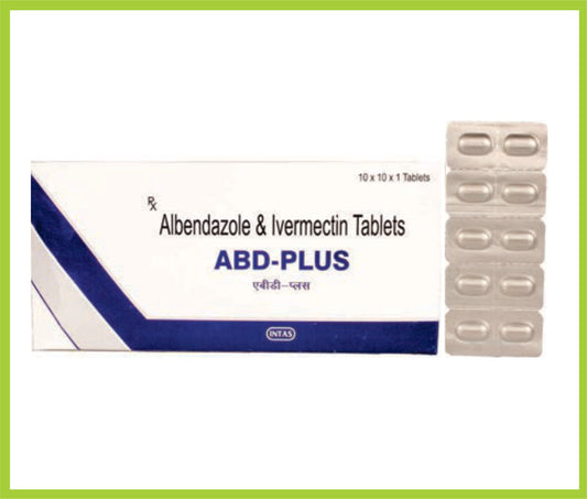 ABD PLUS 1 TAB ( Albendazole 400mg + Ivermectin 6mg ) by Intas