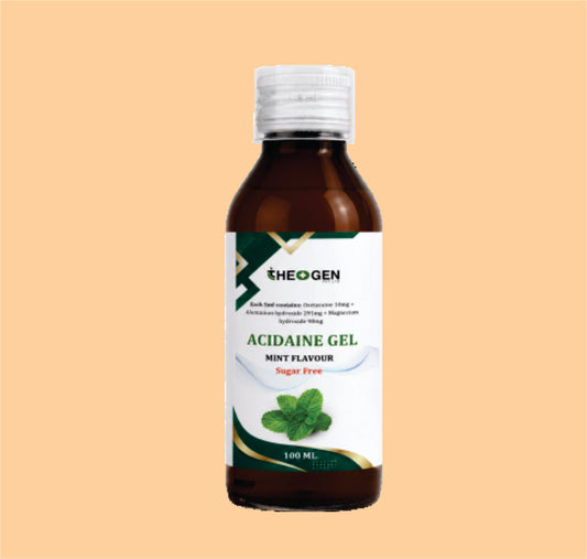 ACIDAINE GEL (200ML) Each 5ml contains: Oxetacaine 10mg + Aluminium hydroxide 291mg + Magnesium hydroxide 98mg  by Theon