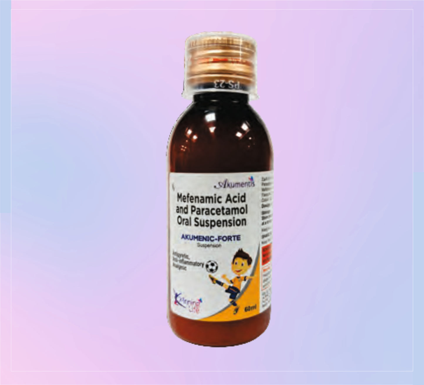 Akumenic Forte Syrup 60 Ml 1X60ML Paracetamol 250 Mg + Mefenamic Acid 100 Mg by Akumentis