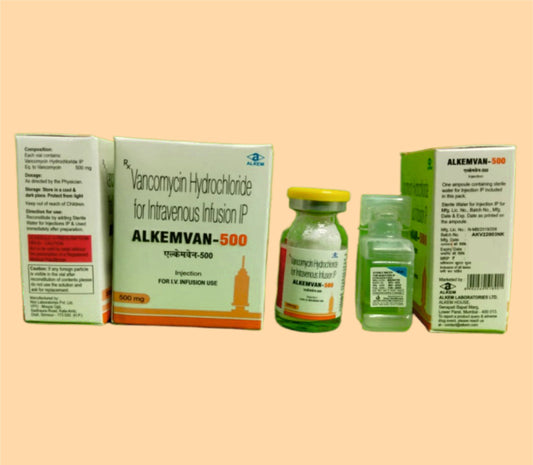 ALKEMVAN-500 INJECTION (VIAL) ( Vancomycin Hcl Ip Eq To Vancomycin 500 Mg ) by Alkem