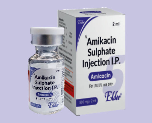 AMICACIN 500MG VIAL (MONO) 2ML ( Amikacin Sulphate IP 500mg ) by Elder