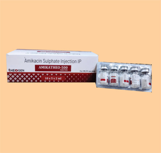 AMIKATHEO-500 INJ  (2ml) Amikacin Sulphate 500 mg by Theon