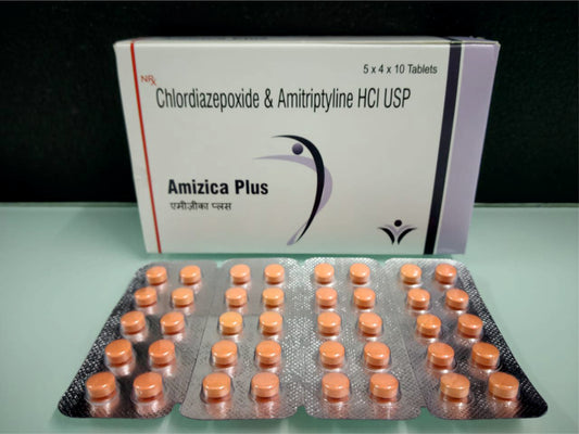 Chlordiazepoxide 10, Amitriptyline Hcl 25 {Rate of 10 Tab} by Dellwich
