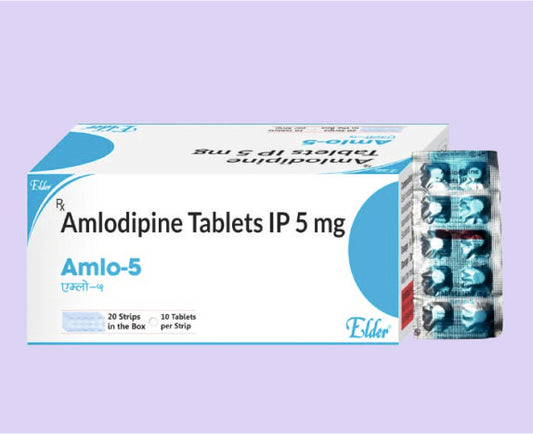 AMLO 5 TABS (STRIPS) 10'S ( Amlodipine  5MG ) by Elder