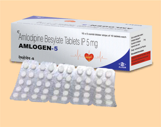 AMLOGEN-5 (10'S) ( Amlodipine Besylate 5 Mg ) Alkem1
