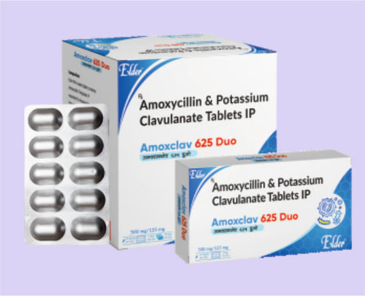 AMOXCLAV DUO 625 TABS (500/125MG) 10'S ( Amoxy 500mg , Clavaunic Acid 125mg ) by Elder