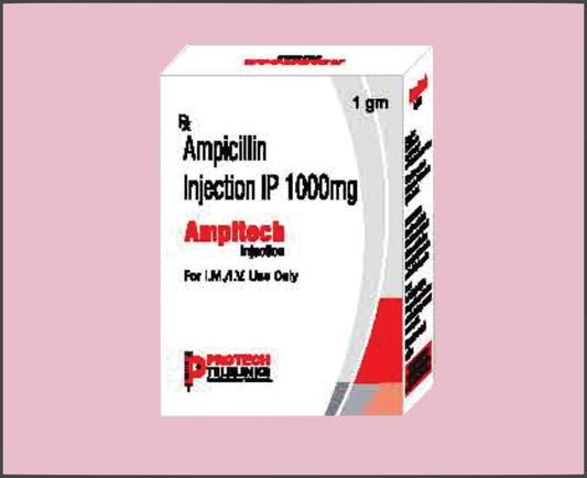 AMPITECH-1000 MG (10 ML) AMPICILLIN 1 GM by Protech