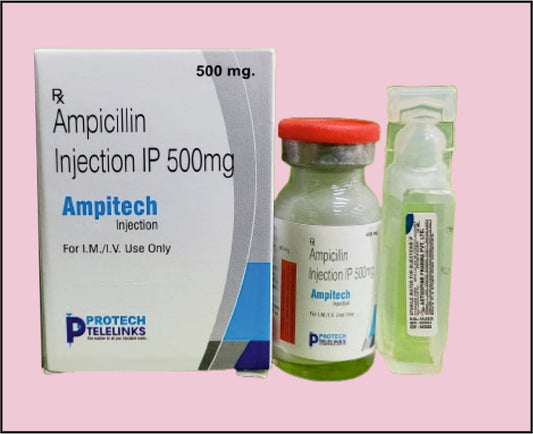 AMPITECH 500 MG VIAL ( Ampicillin (500Mg) ) by Protech