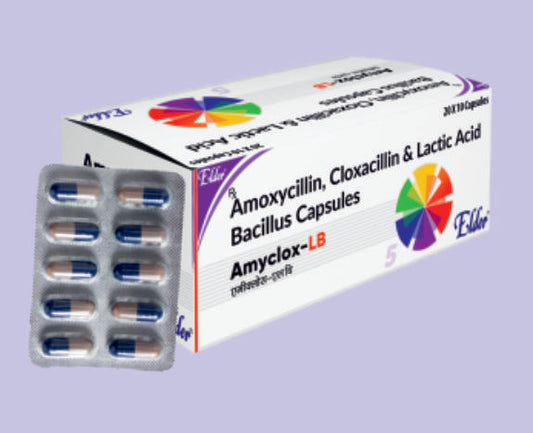 AMYCLOX LB CAPS 10'S 10'S ( Amoxycillin 250 mg & Cloxacillin  250 mg ) by Elder