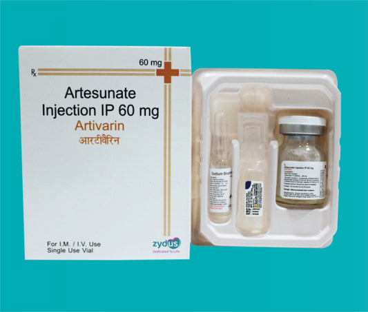 ARTIVARIN INJECTION 60 MG 1Vial ( Artesunate Sterile IP 60 mg ) by Zydus