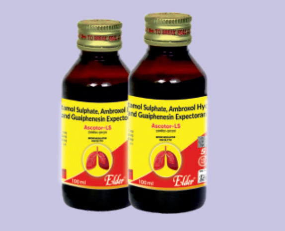 ASCOTOR LS SYP 100ML ( Levosulbutamol 1mg, Guiphenesin 50mg, Ambroxol 30mg ) by Elder