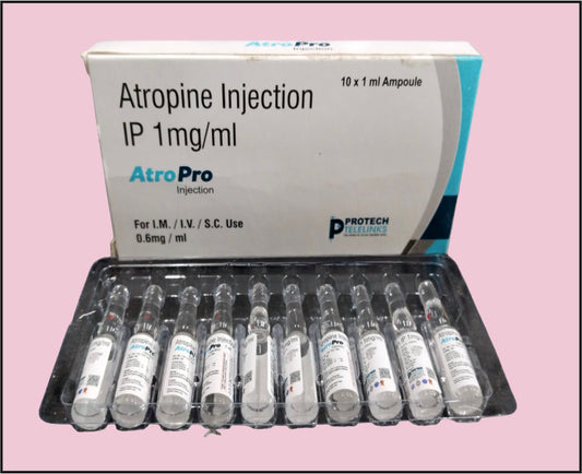 ATPINE / ATROPRO 1 ML INJ AMP ( Atropine (1% W/V) ) by Protech