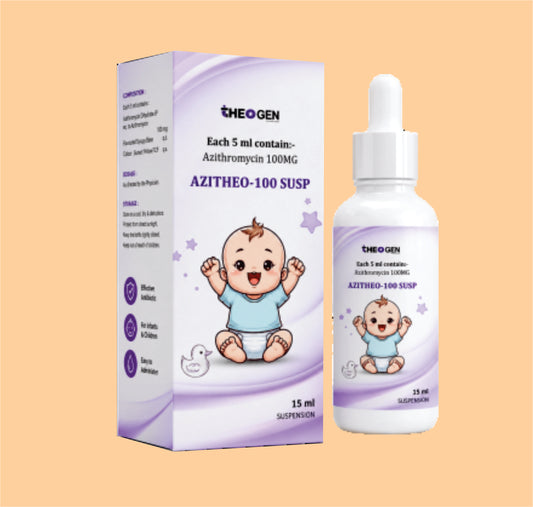 AZITHEO-100 SUSP (15ML) Each 5 ml contain:-Azithromycin 100MG  by Theon