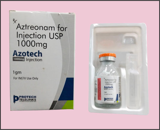 Aztreonam 1000 Mg (TUBULAR VIAL) AZOTECH 1000 by Protech