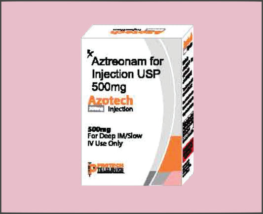 AZOTECH 500 (TUBULAR VIAL) AZTREONAM 500 MG by Protech