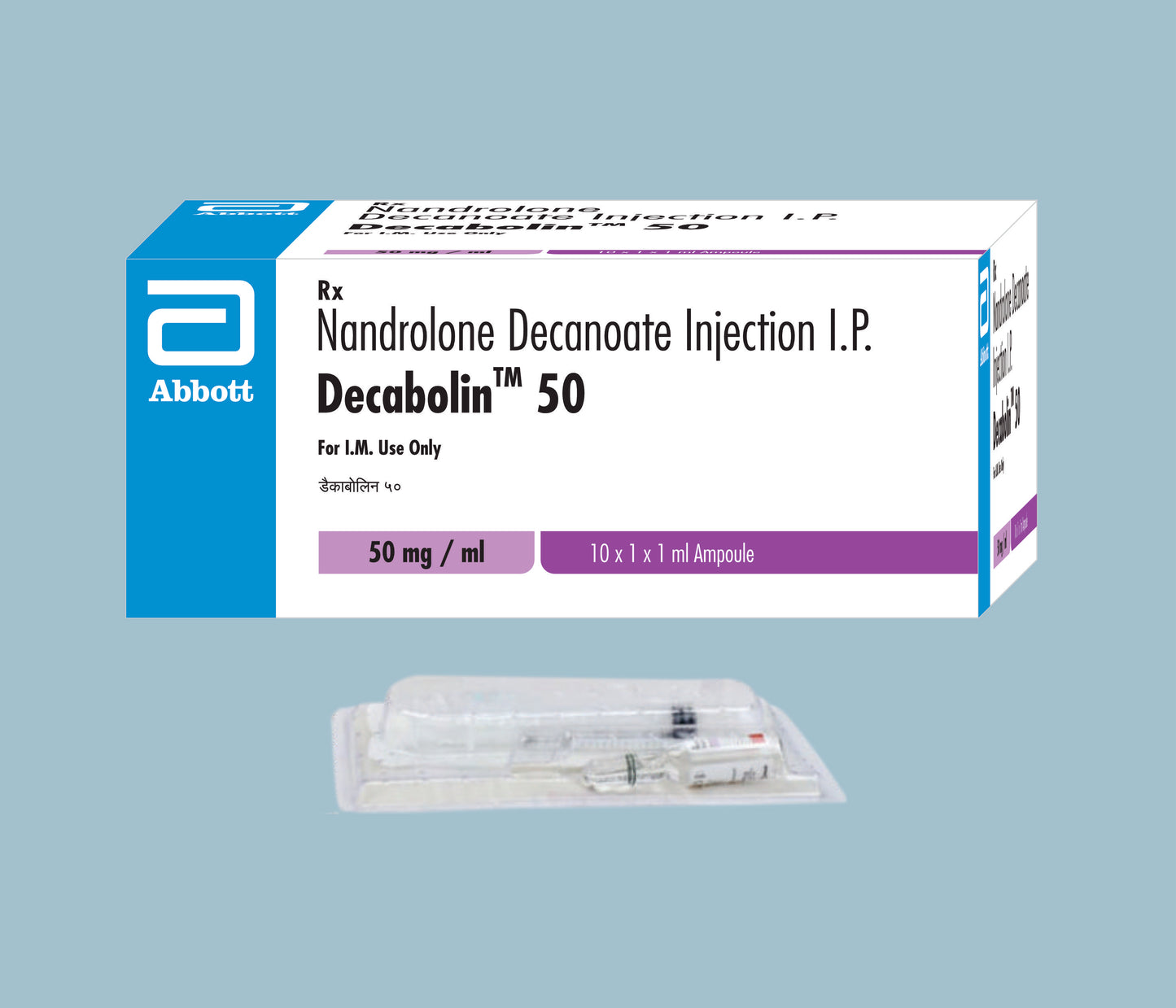 Decabolin 50 Injection 1ml Nandrolone Decanoate 50mg by Abbott