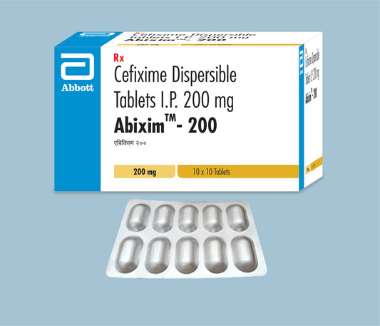 Abixim 200 Tablets 10Tabs Cefixime Dispersible 200mg by Abbott