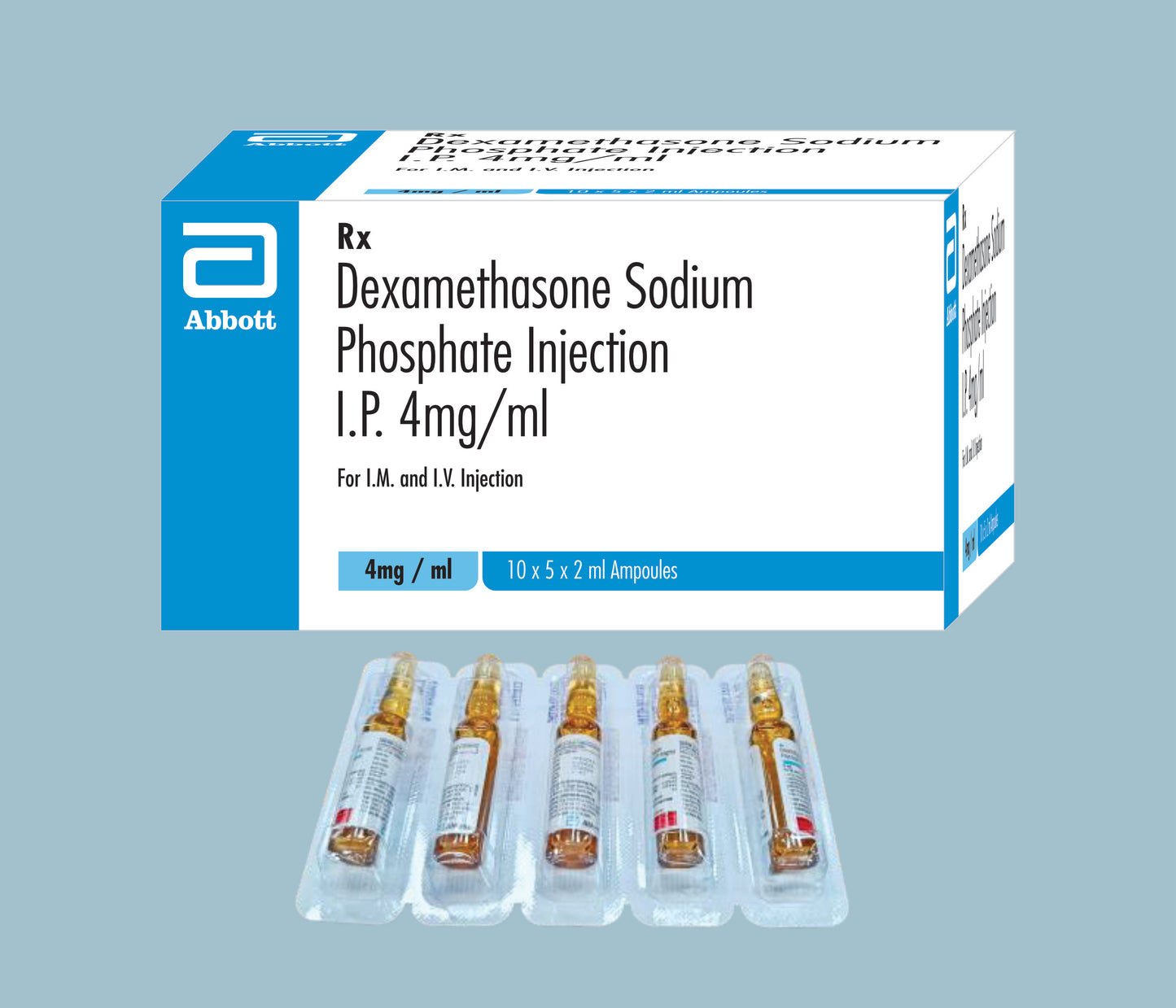 Dexamethasone Injection 2ml Dexamethasone Sodium Phosphate 4mg by Abbott