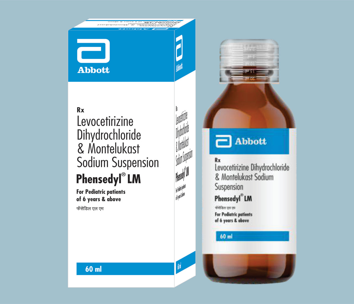 Phensedyl LM Suspension (100x60ml) Levocetirizine 2.5mg + Montelukasr 4mg by Abbott