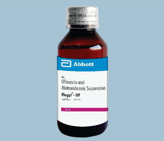 Flagyl OF Suspension (Ofloxacin 50mg Metronidazole 100mg) by Abbott