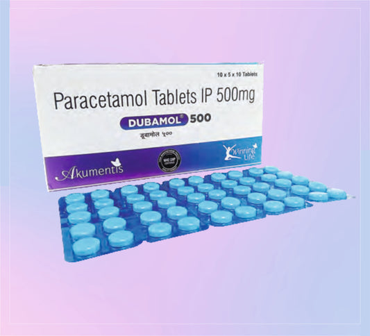 DUBAMOL 500 TAB (BL) (10X5X10) Paracetamol 500 Mg by Akumentis