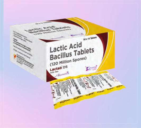 LACTAB-DS TAB (PP-ST) (50X15) Lactic Acid Bacillus 120 Million Spores by Akumentis