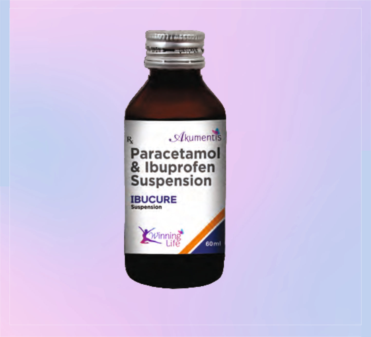 IBUCURE SYRUP 60 ML (1X60ML) Paracetamol 125 Mg + Ibuprofen 100 Mg by Akumentis