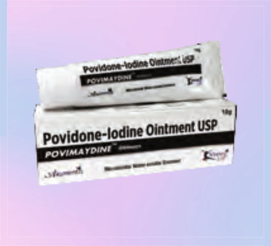 POVIMAYDINE OINTMENT 10GM (1X10GM) Povidone Iodine 5% W/W by Akumentis