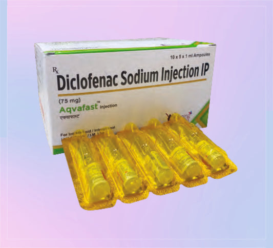 AQVAFAST 1ML INJ (10X5X1ML) Diclofenac Sodium 75 Mg (Per Ml) by Akumentis