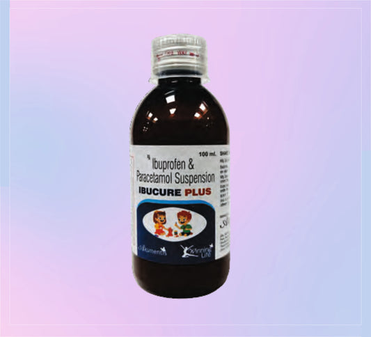IBUCURE PLUS SYRUP 100 ML (1X100ML) Paracetamol 162.5 Mg + Ibuprofen 100 Mg by Akumentis