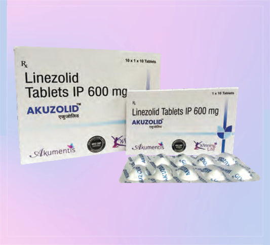 Akuzolid Tablet 10`S (Al) 10x1x10 Linezolid 600 Mg by Akumentis
