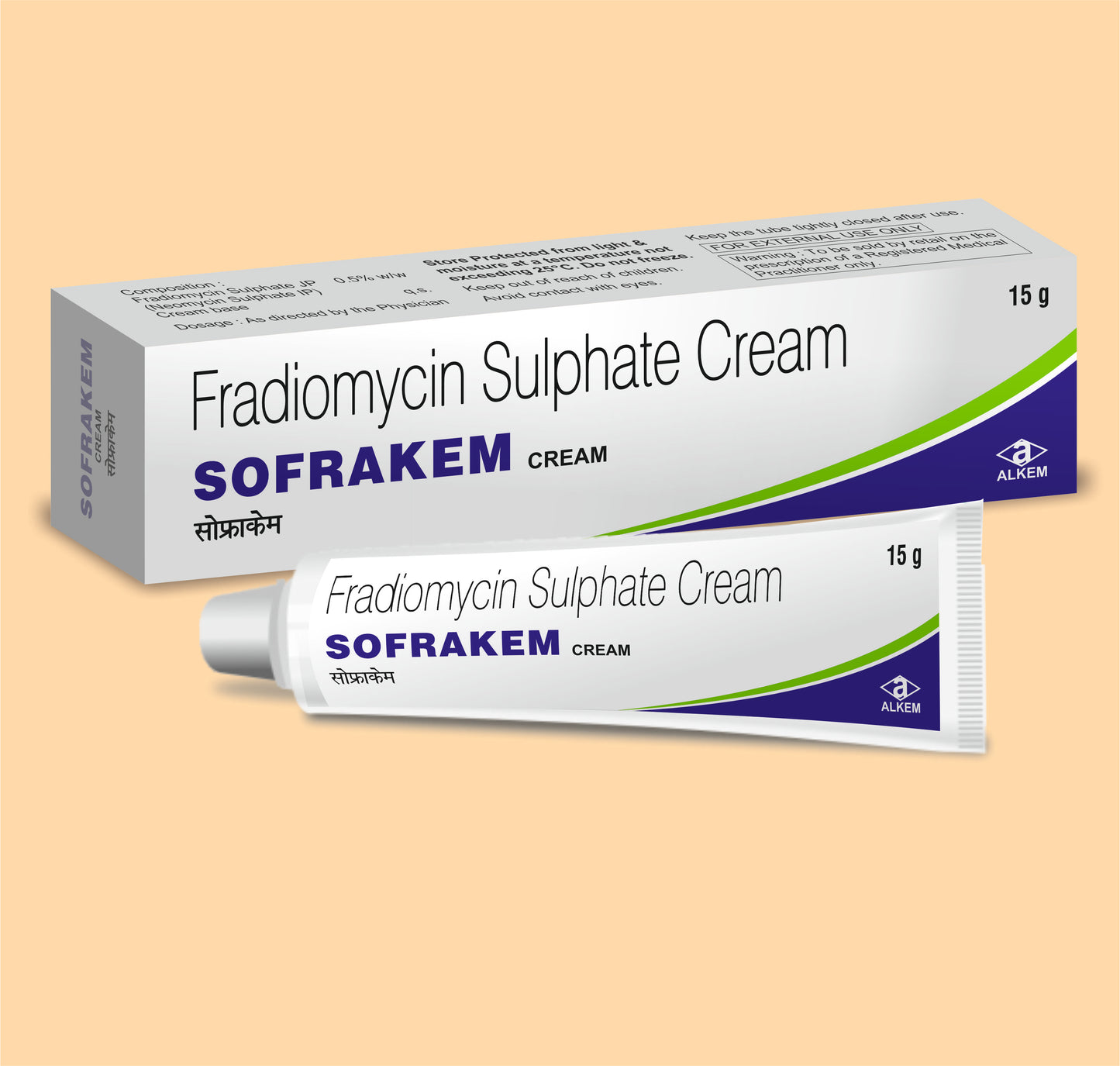 SOFRAKEM (15G) (15 g) Fradiomycin Sulphate 5 mg by Alkem