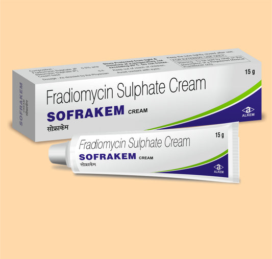SOFRAKEM (15G) (15 g) Fradiomycin Sulphate 5 mg by Alkem