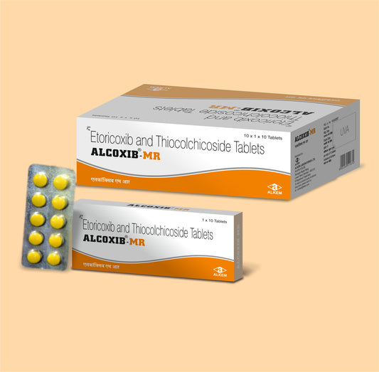 Alcoxib-Mr (10'S) 10'sEtoricoxib 60 Mg + Thicolchicoside 4 Mg by Alkem