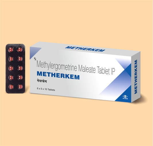 Metherkem (10'S) 10'sMethylergometrine 0.125 Mg Tab by Alkem