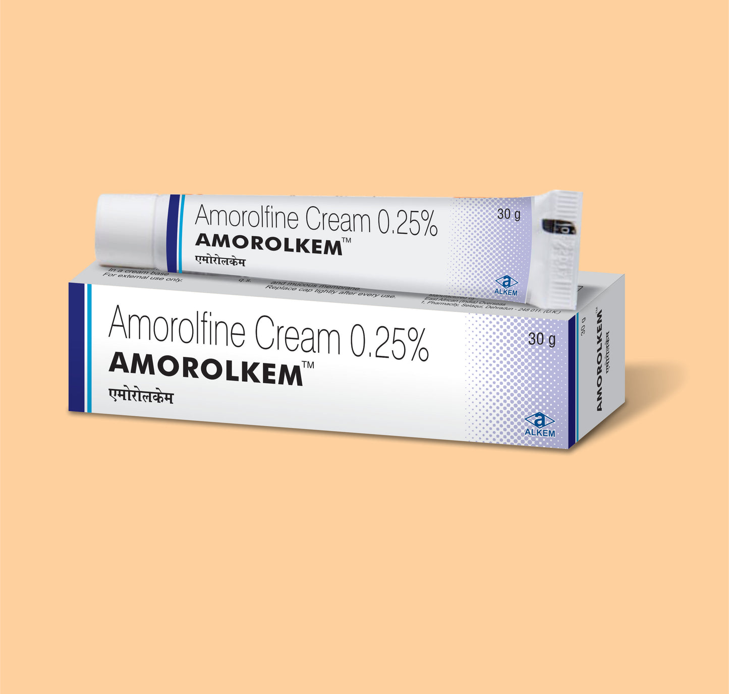 AMOROLKEM CREAM (30 GM ) (30 GM) Amorolfine 0.25% by Alkem