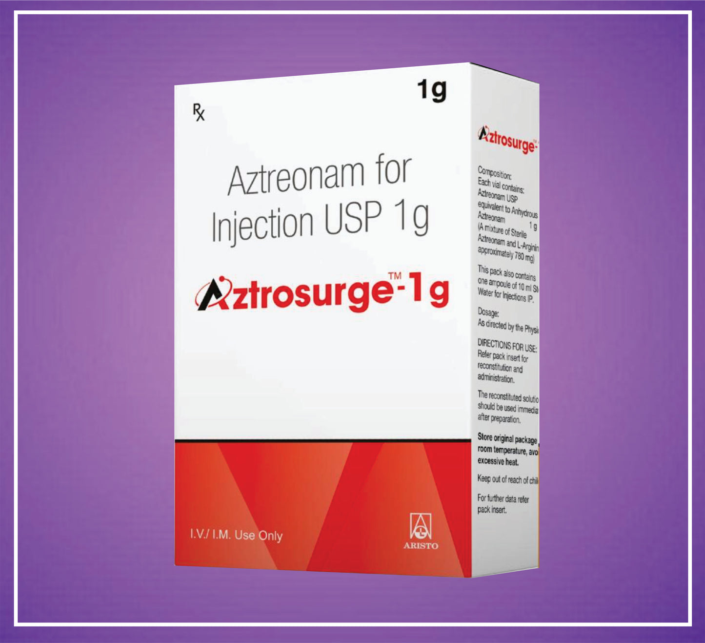 Aztreosurge 1 GM ( Aztreonam injection  ) by Aristo