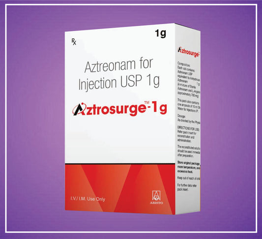 Aztreosurge 1 GM ( Aztreonam injection  ) by Aristo