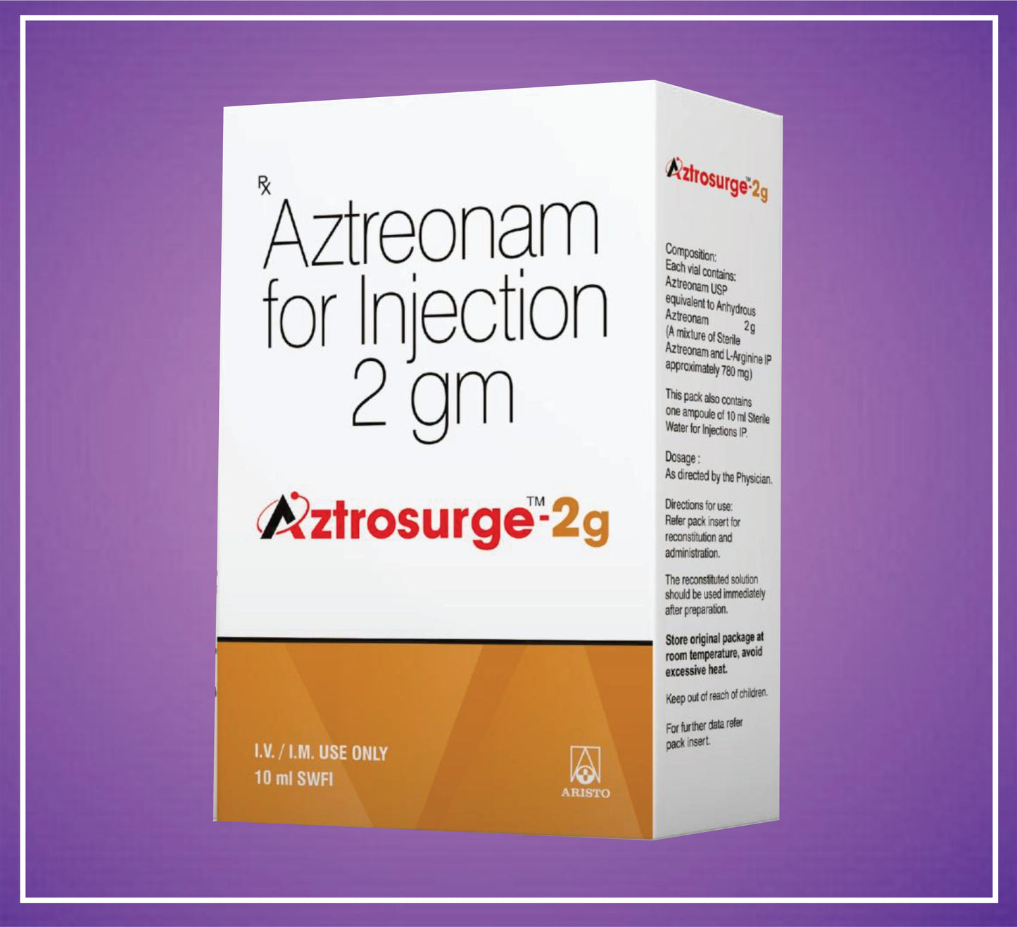 Aztreosurge 2 GM ( Aztreonam injection  ) by Aristo