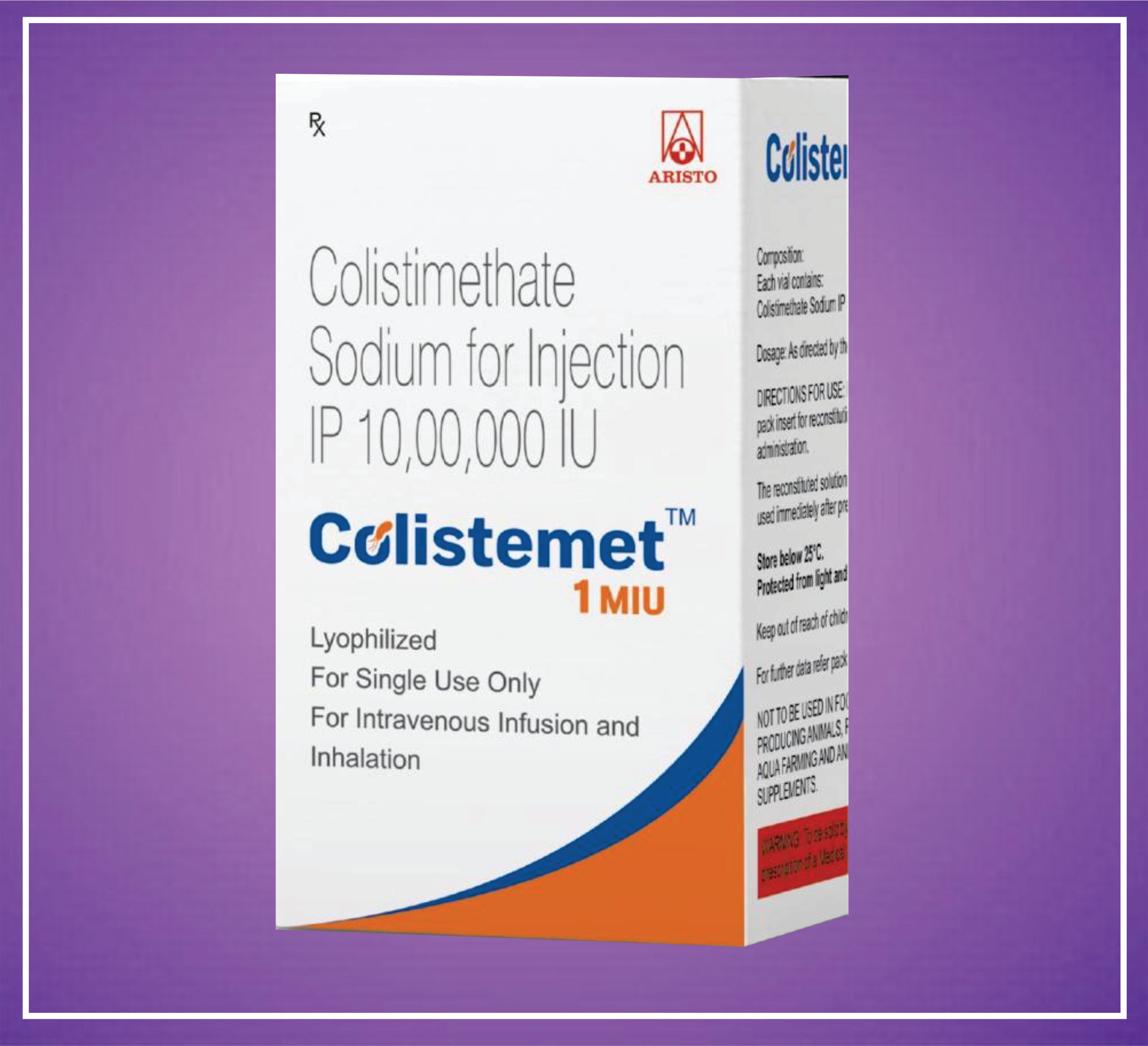 COLISTIMET 1M IU ( Colistimethate sodium for injection ) by Aristo ...