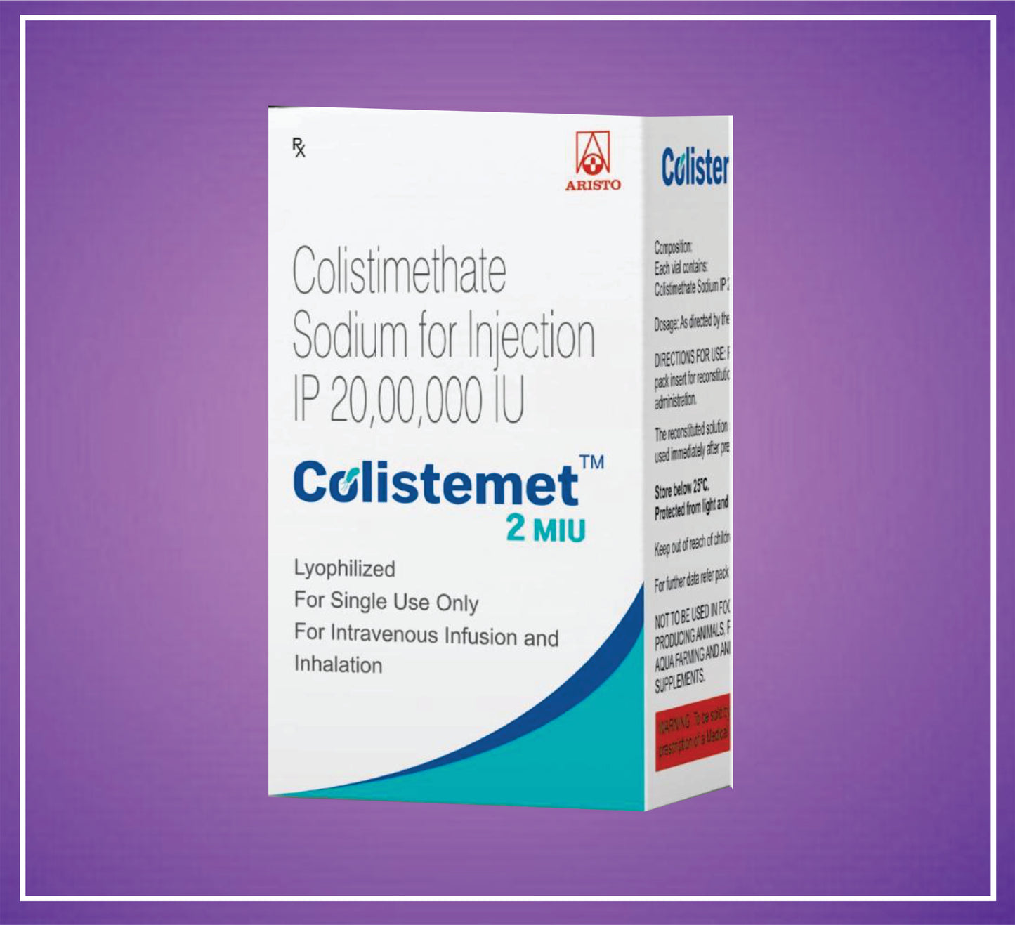 COLISTIMET 2 M IU ( Colistimethate sodium for injection ) by Aristo