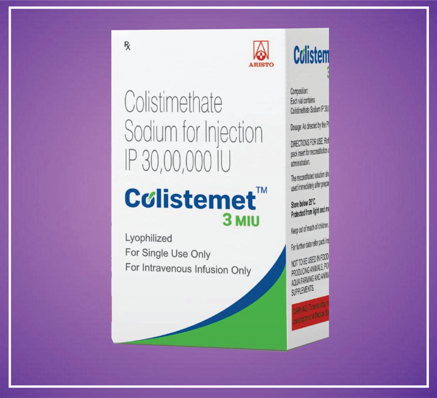 COLISTIMET 3 M IU  ( Colistimethate sodium for injection ) by Aristo
