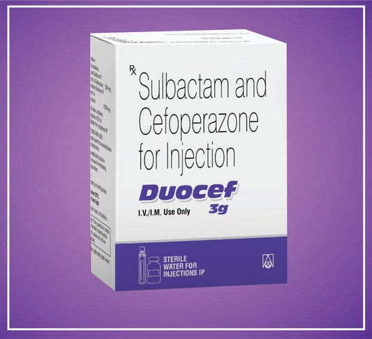 Duocef 3 gm ( Sulbactam and Cefoperazone 3 gm ) by Aristo