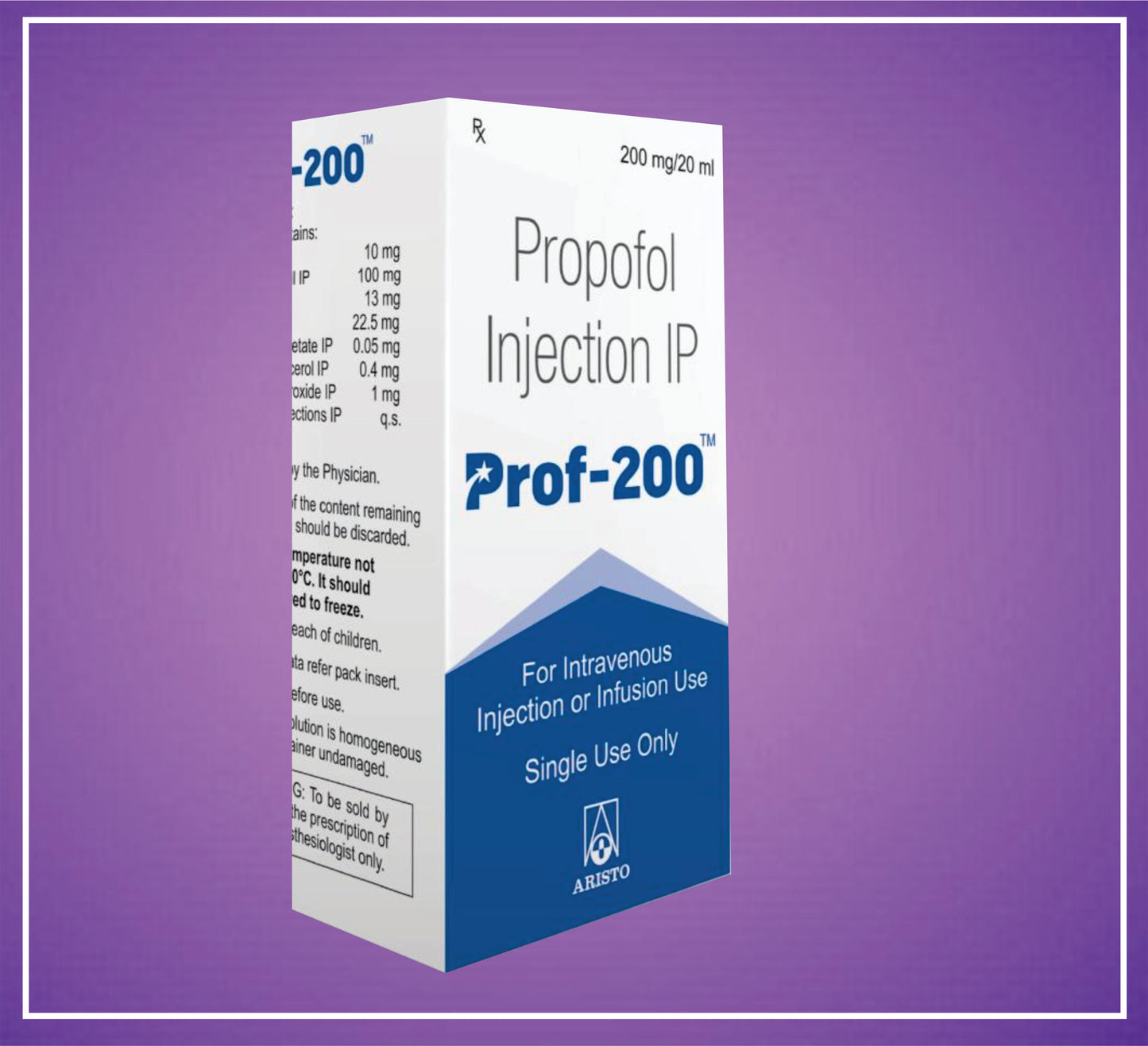 PROF - 200 200 MG ( Propofol inj ) by Aristo