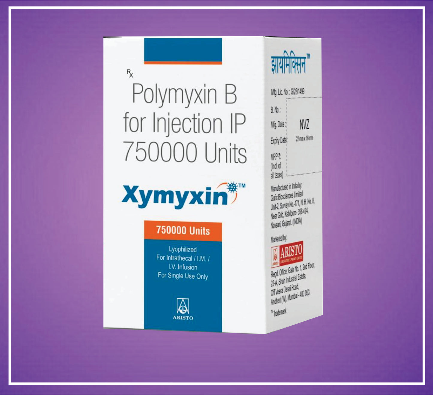 XYMYXIN 7.5 7.5 lacs ( Polymyxin B  ) by Aristo