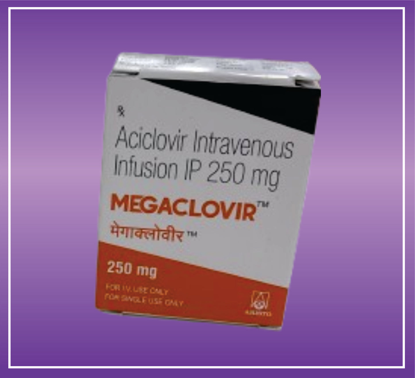 MEGACLOVIR 250 MG  (Acyclovir intravenous Infusion) by Aristo
